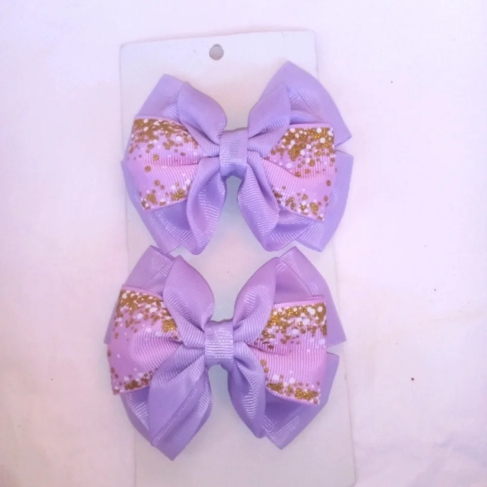 Girls bow handmade ( box pink #1)